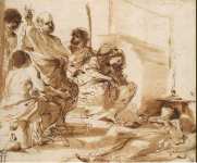 Barbieri Giovanni Francesco Il Guercino Raising of Tabitha. Sketch for the Painting The Raising of Tabitha Galleria Palatina Palazzo Pitti Florance  - Hermitage